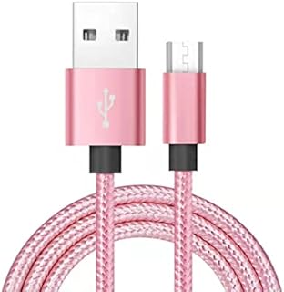 Micro USB Charging Cable 2M Braided USB A to Micro Android Charger Cable Data Sync Lead for Samsung Galaxy J7,S7,S6,Kindle Fire,Fire HD Tablets,LG,Motorola,Huawei PS4 Controller,HTC,Black