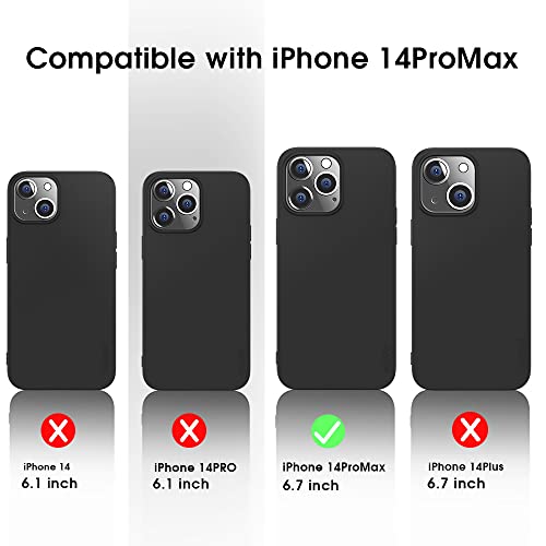 X-level Compatible iPhone 14 Pro Max Case Slim Fit Ultra-Thin [Guardian Series] Soft TPU Matte Finish Coating Phone Cases Lightweight Anti-Scratch Back Cover Grip 6.7" (2022)-Black