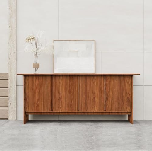 Image of WALLMATE Self Adhesive Wood Grain Wallpaper Vinyl Furniture Sticker Wood Wallpaper Kitchen Wallpaper Wooden Door Desktop Wallpapers (Cream Brown Wooden, 16x75 Inch)