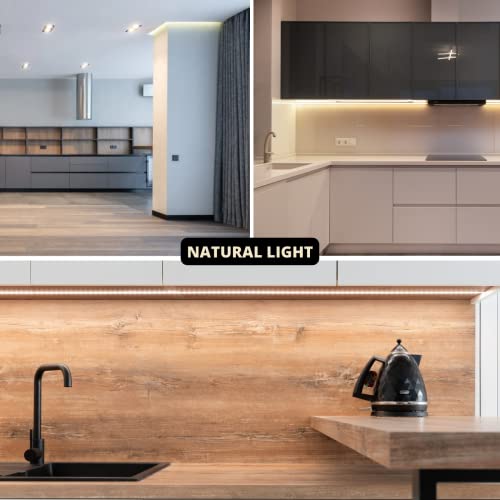 JANDEI 12V LED Strip Lights Natural White 4200K 5M 300LED SMD2835 8MM Wide Cuttable Flexible LED Tape Lights IP20 Indoor Use LED Lighting - Image 2