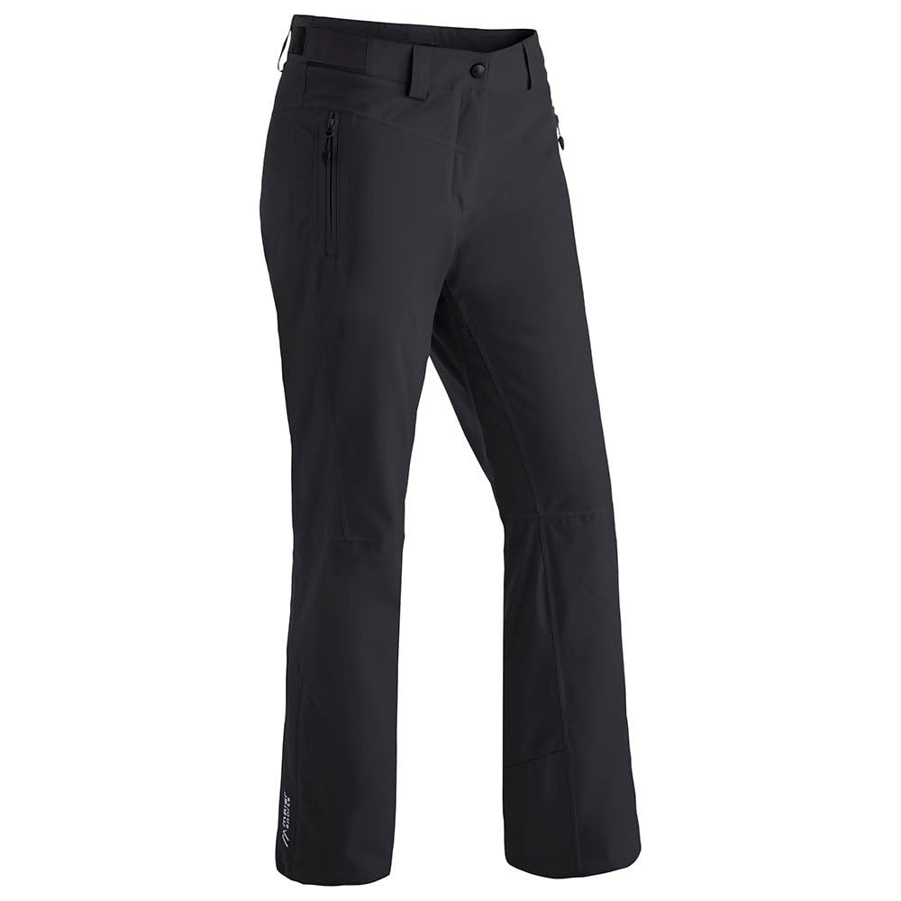 Maier Sports Ronka, Damen Skihose, wasserdichte Schneehose, Schützender Schneefang und Verstellbarer Bund, PFC-frei, mTHERM Wattierung & mTEX Wetterschutz, Weiß, Gr. 50 (W42/L32)