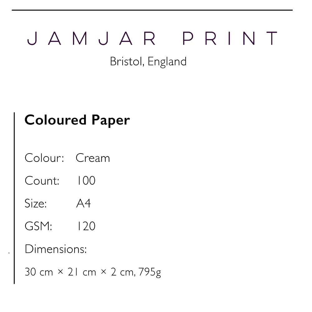 JamJar Print Cream Coloured Paper - Image 3