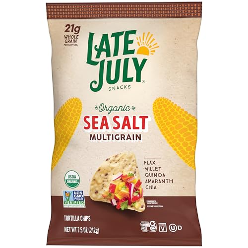 Late July Organic Sea Salt Multigrain Tortilla Chips, 7.5 Ounce