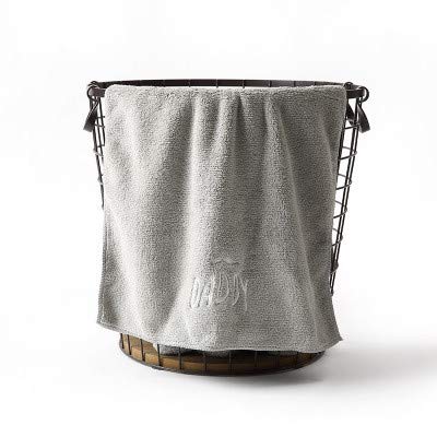 Serviette de toilette séchage rapide WLLLO brodée grise pour enfant