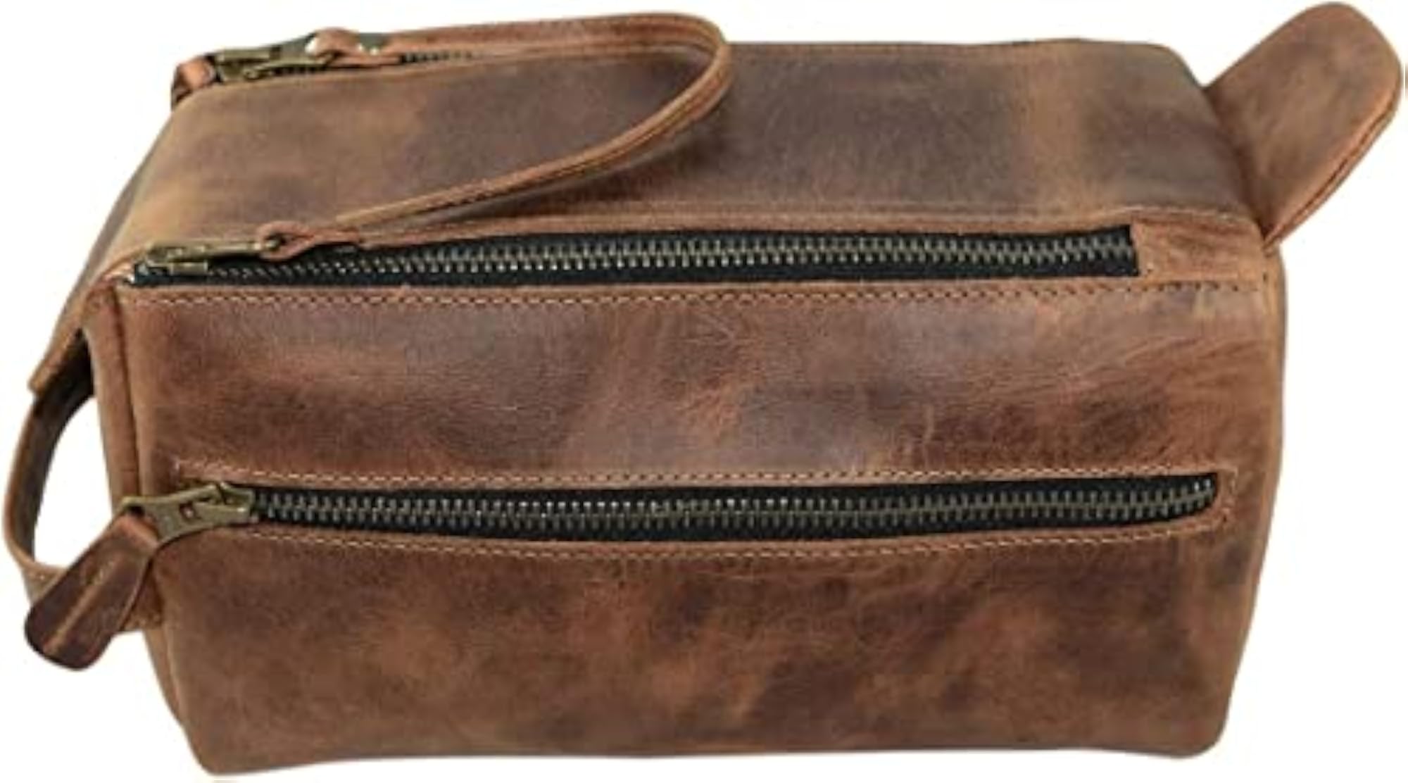 Vintage Leather Handmade Travel Toiletry Bag