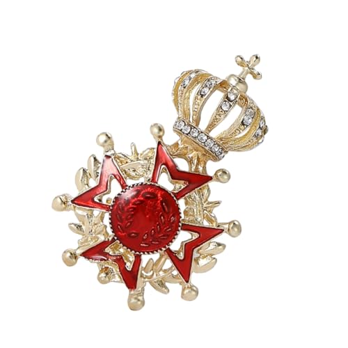 Broche robinet en émail style couronne pour vêtements - 3