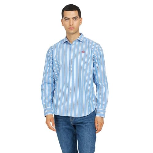 Chemise La Martina homme popeline coton rayée manches longues habillée