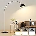???????? ???????? Arc Floor Lamp for Living Room with Remote, Black Standing Lamp with LED Bulb, Stepless Dimmable Industrial Floor Lamp Over Couch, Modern Tall Reading Lamp for Bedroom Office, 3CCT