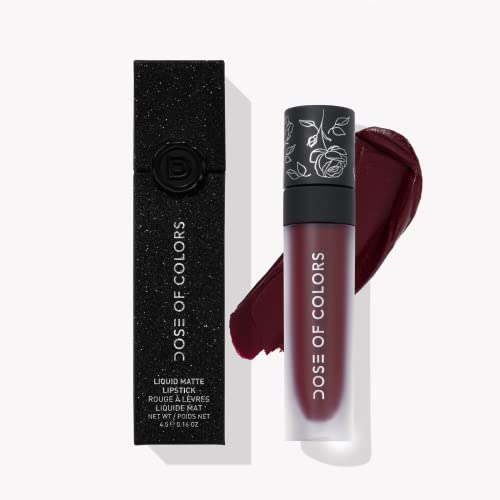 Dose of Colors 10 YRS Birthday Collection Black Rose Liquid Matte Lipstick