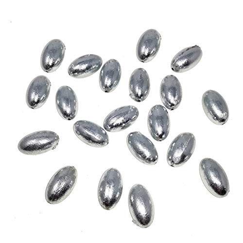 FLADEN Fishing - 20 x Bulk Pack of Pierced Bullet Non-Toxic Drilled In Line Weights Available in 4g 6g 10g 13g 18g 25g and 30g for Ideal for Dead-Bait Pike Float Fishing (25g / 0.88oz)