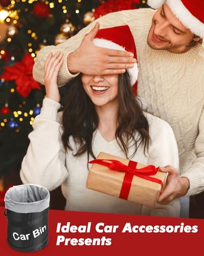 Zacro Car Bin with 5 Garbage Bags - Foldable and Water Resistant Auto Trash Bag Camp for Garbage and Litter Storage and Collection