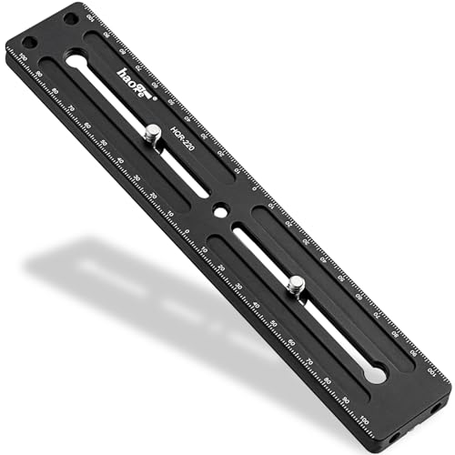 Rallonge de plaque Arca Swiss 220mm Haoge en alliage anodisé pour rig vidéo et moniteur