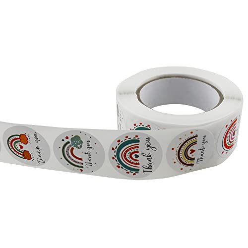 Zzlzx 500Pcs 8Kinds Rainbow Thank You Stickers, 1 Inch Happy Mail Packaging Labels, Happy Mother's Day Gift Labels Stickers, Mail Envelopes Seals For Gift Bags Packaging #TOP1