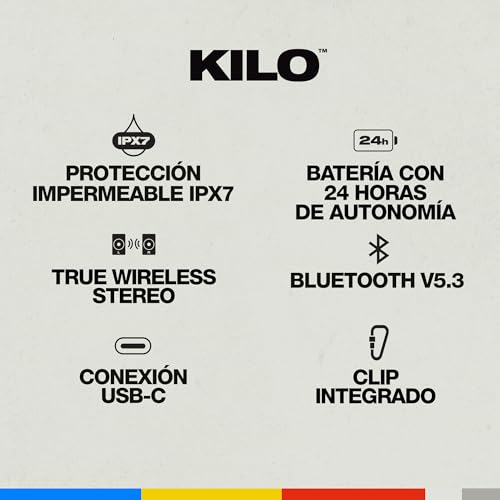 Skullcandy Kilo Cassa Wireless Bluetooth Portatile, Impermeabilità IPX7, 24 Ore Di Autonomia, Stereo True Wireless Con Cinghia Integrata Per Viaggi E Uso All’Aperto - Black - 2