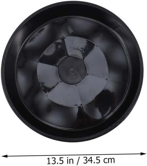 Set of 10 Home Flowerpot Plates Black Sturdy Plastic Potted Plant Trays Water Tray