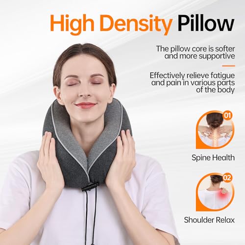 Travel Pillows for Airplanes,100% Pure Memory Foam Travel Neck Pillow - image 2