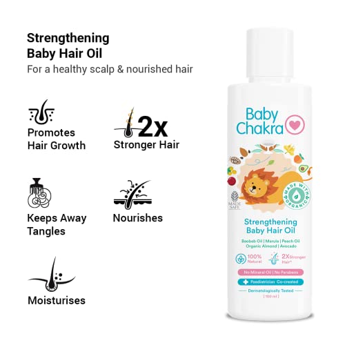 BabyChakra-Strengthening-Baby-Hair-Oil-100ml-with-Baobab-Oil-Marula-Oil-2X-Stronger-Hair-Growth-No-Mineral-Oil-No-Paraben-Dermatologically-Tested