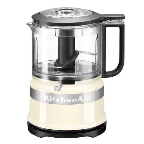 KitchenAid Mini Procesador de Alimentos 830ML, Picadora Eléctrica Compacta con 2 Velocidades y Pulso, Ligera y Fácil de Limpiar, Crema Almendra