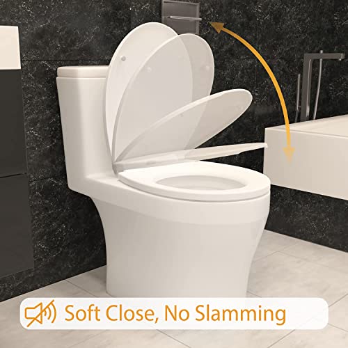 Siège de toilette durable en forme ovale avec fixation supérieure - 5