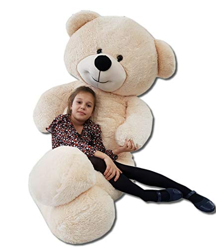 Odolplusz Teddybär 220cm GIGANT Groß Teddy Bear Plüschbär Stofftier Kuscheltier Plüschtier XXL, beige – Bild 3