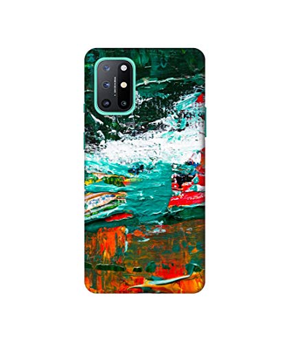 Image of Amazon Brand - Solimo Designer Multicolor Glass Color 3D Printed Hard Back Case Mobile Cover for OnePlus 8T