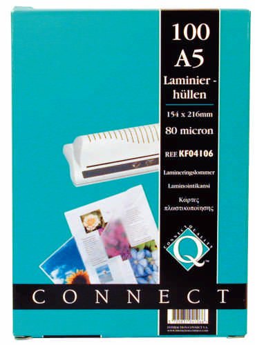 Q Connect Lamg Pouch A5 80Mic Pk100