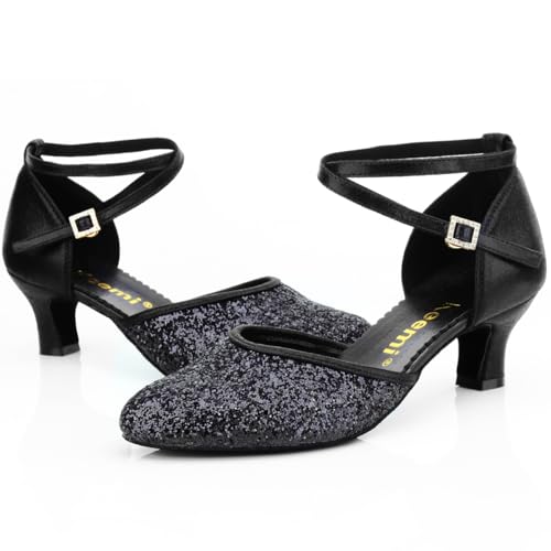 Keemi Women's Ballroom Dance Shoes 1920s Shoes for Women, Sequin Dance Shoes for Latin Salsa Tango2