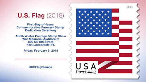 10# Business Envelope Additional 2018 Forever Postage Mailing Stamp (1 Booklet of 20 Stamps)