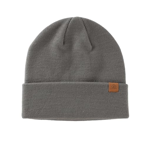 Image of Home Prefer Mens Winter Hats Acrylic Knit Cuff Beanie Cap Warm Womens Beanie Hat
