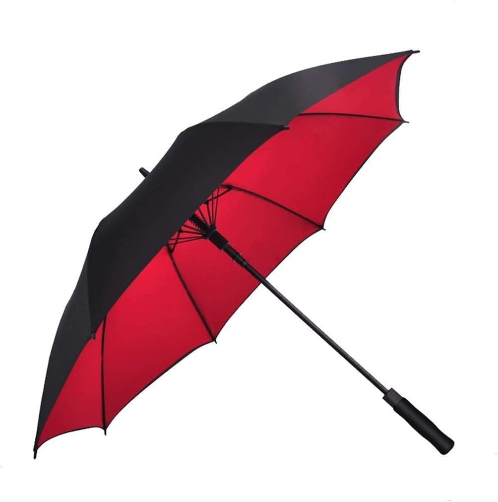 Parapluie golf grand format rouge pour protection solaire et business