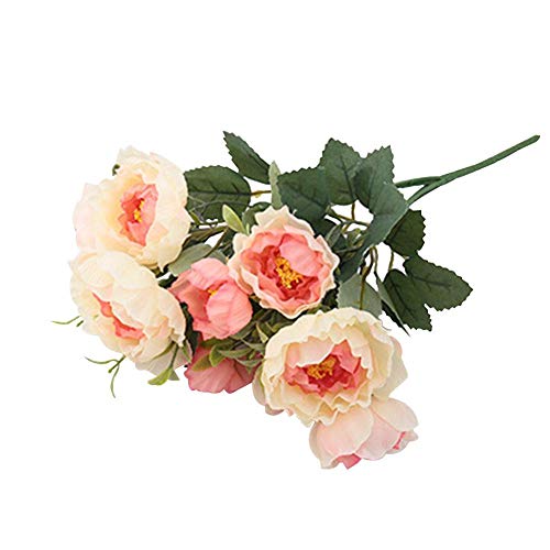 Luckybaby - Ramo de Flores Artificiales de Camelia para decoración de Boda