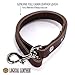 Logical Leather Traffic Lead - Full Grain Heavy Duty Genuine Short Leather Leash Best for Large Dogs - Brown