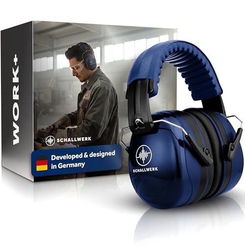 Schallwerk ® Work+ Hearing Protection Ear Muff - ear protection for noise reduction - shooting range ear protection - ear defenders, construction, headphones, earmuffs, adult