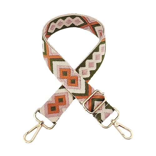 Image of Purse Strap Replacement Wide Adjustable Crossbody Shoulder Strap Guitar Straps for Handbag Rhombus Green