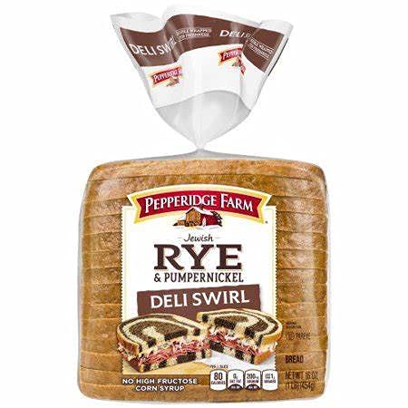 Pepperidge Farm Bread - Deli Swirl Rye & Pump-2Pack #TOP24
