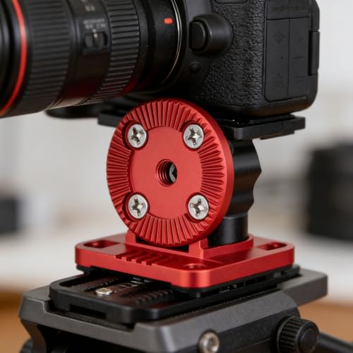 Adaptador de aluminio con rosca de 1/4 pulgadas mecanizado para cámaras de estudio 3