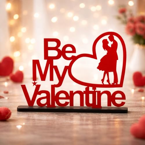 CraftVatika Valentine Gifts for Girlfriend Husband Women Wife Boyfriend Man, Valentine's Day Decoration Items, Wooden Home Decoration Items for Living Room, Return Gift for Women