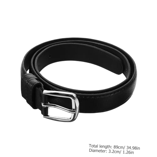 PartyKindom Belt Strap Versatile Artificial Leather Belt for Boys for Jeans and Casual Wear Stylish Buckle Design for Comfortable Fit2
