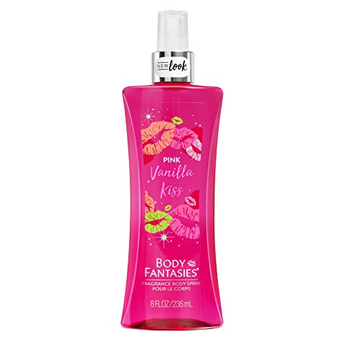 BODY FANTASIES SIGNATURE Fragrance Body Spray, Pink Vanilla Kiss Fantasy, 8 Fluid Ounce