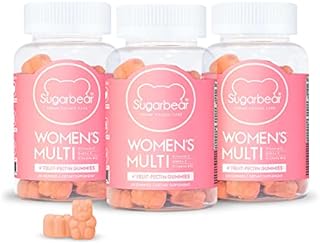 Sugarbear Women's Multivitamin, Vegan Collagen Booster Blend, with Glutathione, Omega-3, Folate, Biotin & Vitamin C (3 Months Gift Set + Free Brush)