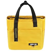 FAVORTALK Cooler Bag Lightweight Insulated Lunch Bag Water Resistant Cooler Bag with Handle for Women Men Boys Girls Portable Lunch Bags for School Work Travel Camping Picnic - Large Yellow