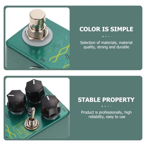 Vibrato effet pour guitare mini pédale modulation verte accessoire - 3