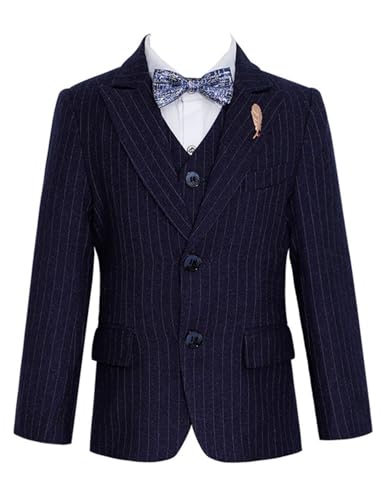Veste à deux boutons pour garçon avec manteau smoking et uniformes à rayures