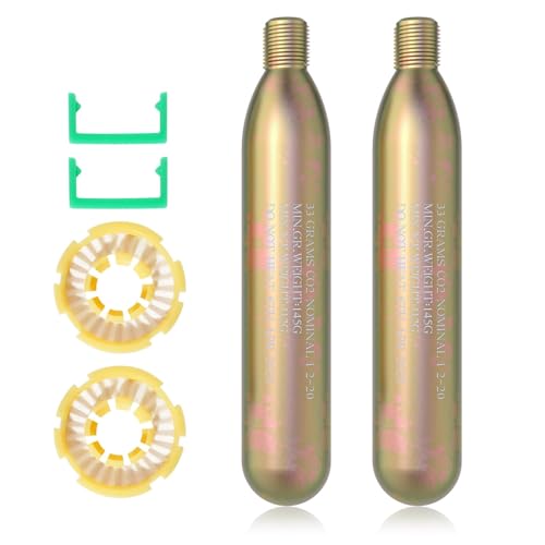 33G Co2 Cartridge Cylinder for Life Vest Accessory for C02 PFD Rearming Kit for Auto/Manual Inflating Life Jacket for Adult Used for Fishing Surfing Sea/Ocean Activities