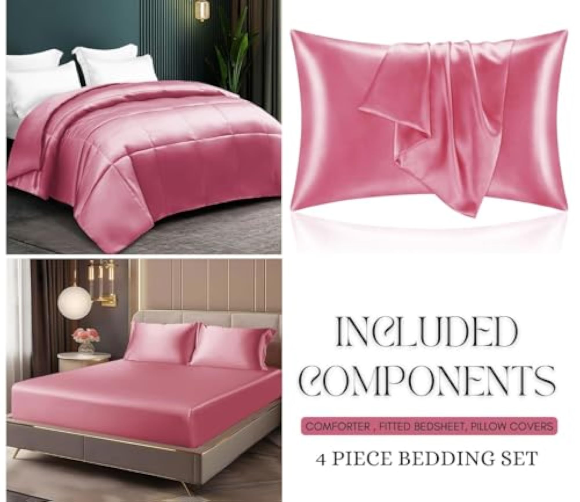 300 TC Satin Silk AC Comforter Set King Size