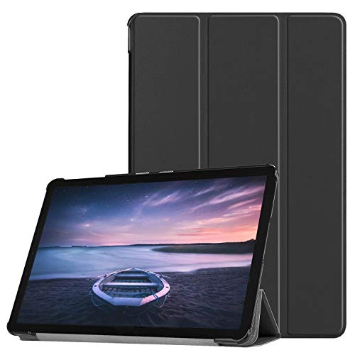 Coque Samsung Galaxy Tab S4 10.5, Ultra Compact Fin et léger Plis Debout Coque pour Samsung Galaxy Tab S4 10.5 2018 Sm-t830/Sm-t835 Tablette Android Galaxy Tab S4 10.5 Noir