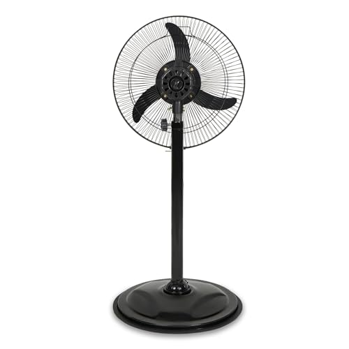Image of SHATAK 400 MM (16 inch) BULLET TOOFAN HI-SPEED FARATA PEDESTAL FAN (BLACK)