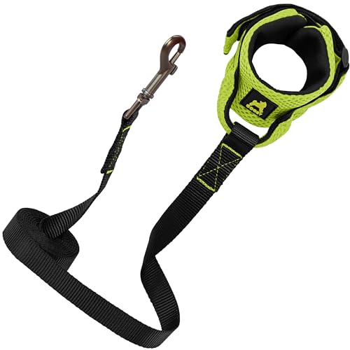 Image of Gooby Soft Mesh Wristband Surfer Leash, Green, 6 FT