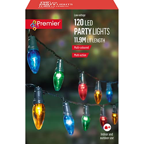 12m 120 LED Premier Multi Function Large Bulb Outdoor Christmas Festoon Lights