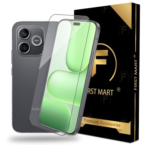 Image of FIRST MART Tempered Glass for Honor 600 Lite, 9H Full-Glue Screen Protector, 3D Edge-to-Edge, HD Clear, Oleophobic, Case-Friendly, Black, Pack of 1